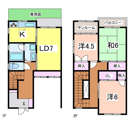 白山駅 徒歩16分 1-2階の物件間取画像